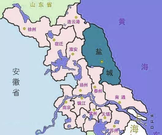 盐城在哪里属于哪个省地图,江苏盐城是北方还是南方图2