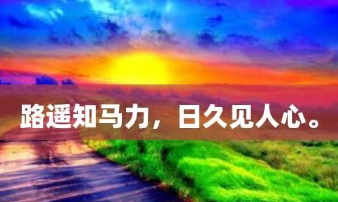 路遥知马力的下一句,路遥知马力的后半句是什么图2