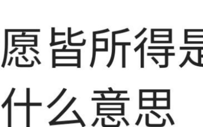 所愿皆所得下一句,所愿皆所得的下一句是什么